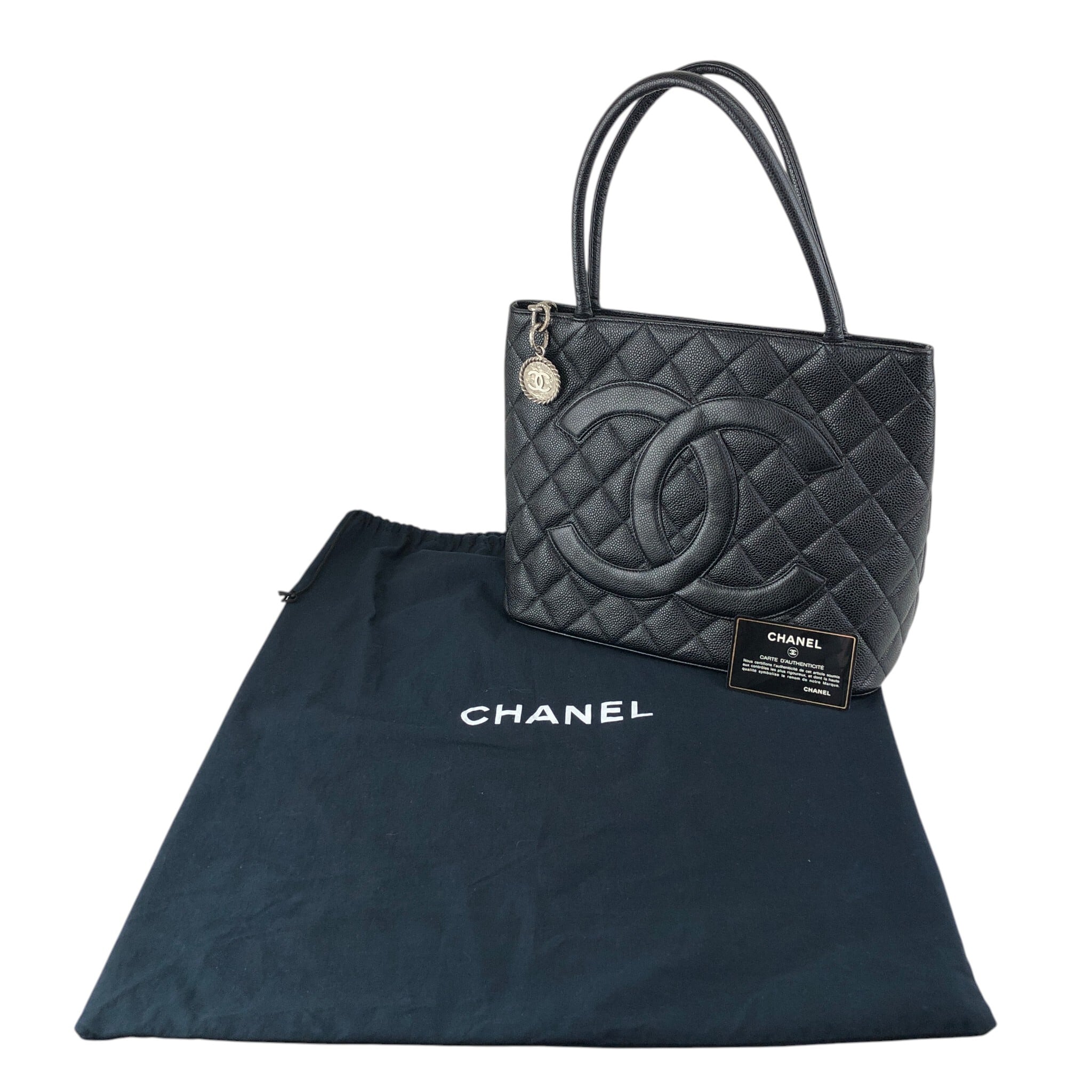 CHANEL シャネル ハンドバッグ ブラック ココマーク キャビアスキン
