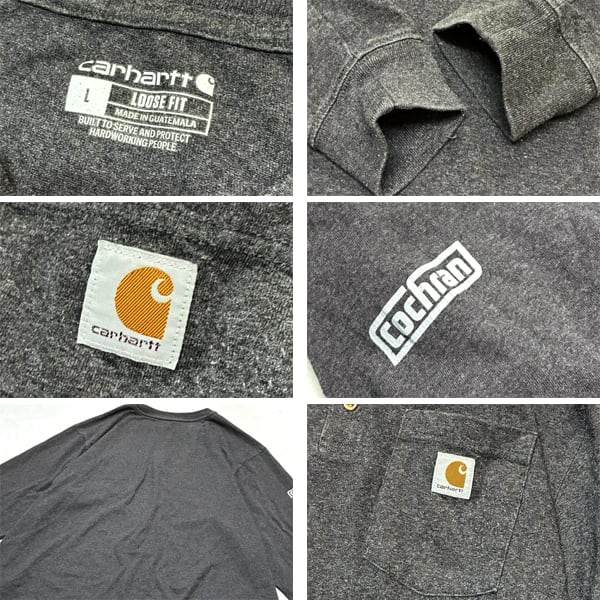 1点物◇カーハートCarhartt長袖ロンTヘンリーネックTシャツ古着Lメンズ