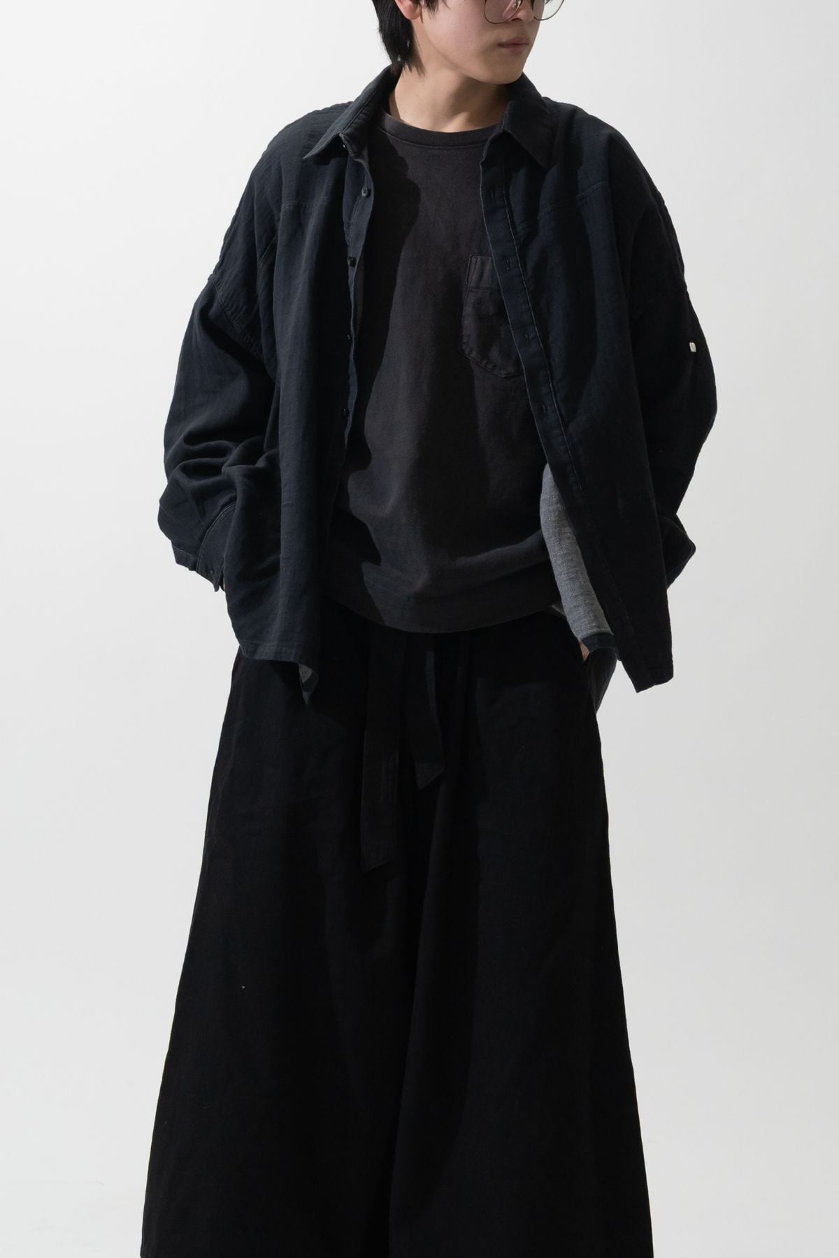 サイ様　オーダー　黒檀 オンライン限定｜受注生産】夏に美しく纏う。エアリーデニムシャツ-涼