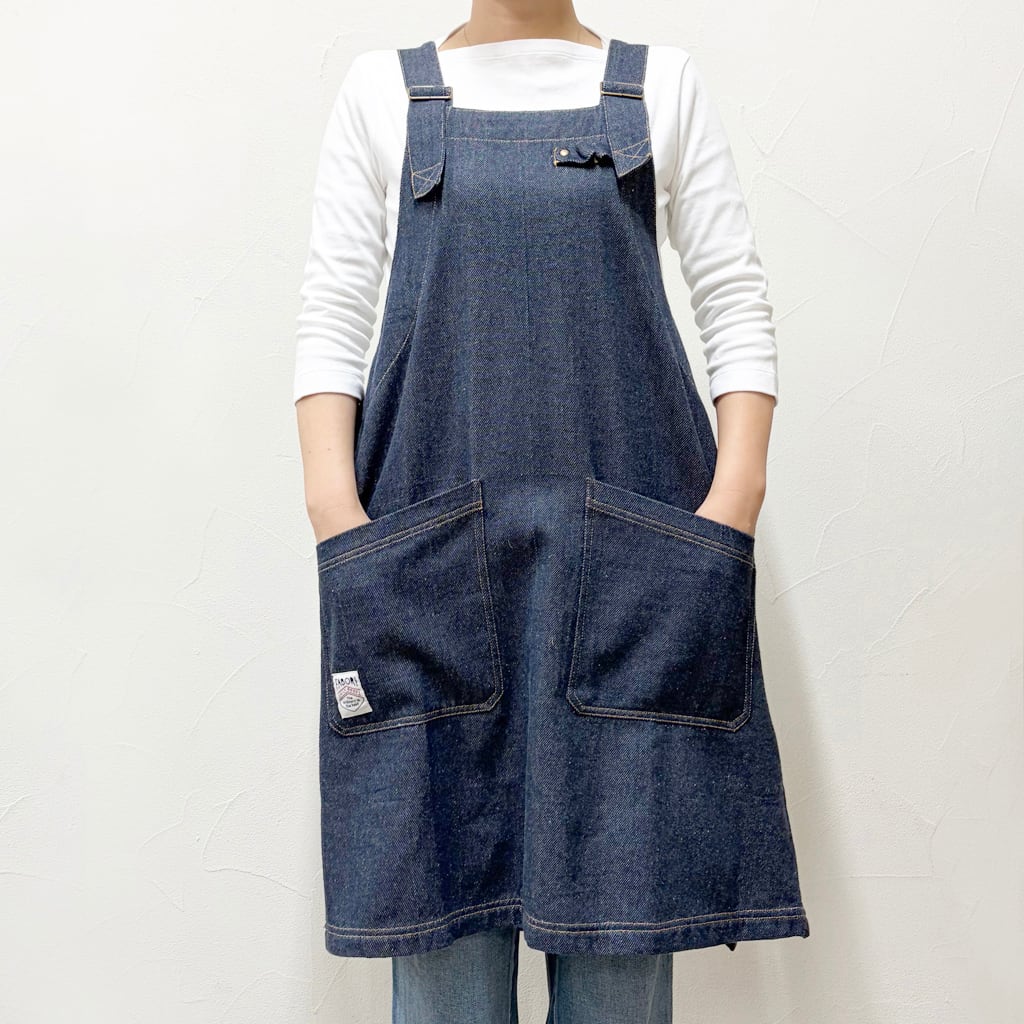 Work style apron DENIM like (デニム風生地エプロン) | FABORI online