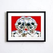 Iron Woman - Monroe II｜メタリックな美と強さが融合した現代ポップアート｜空間を彩る洗練のアートポスターA3ポスター