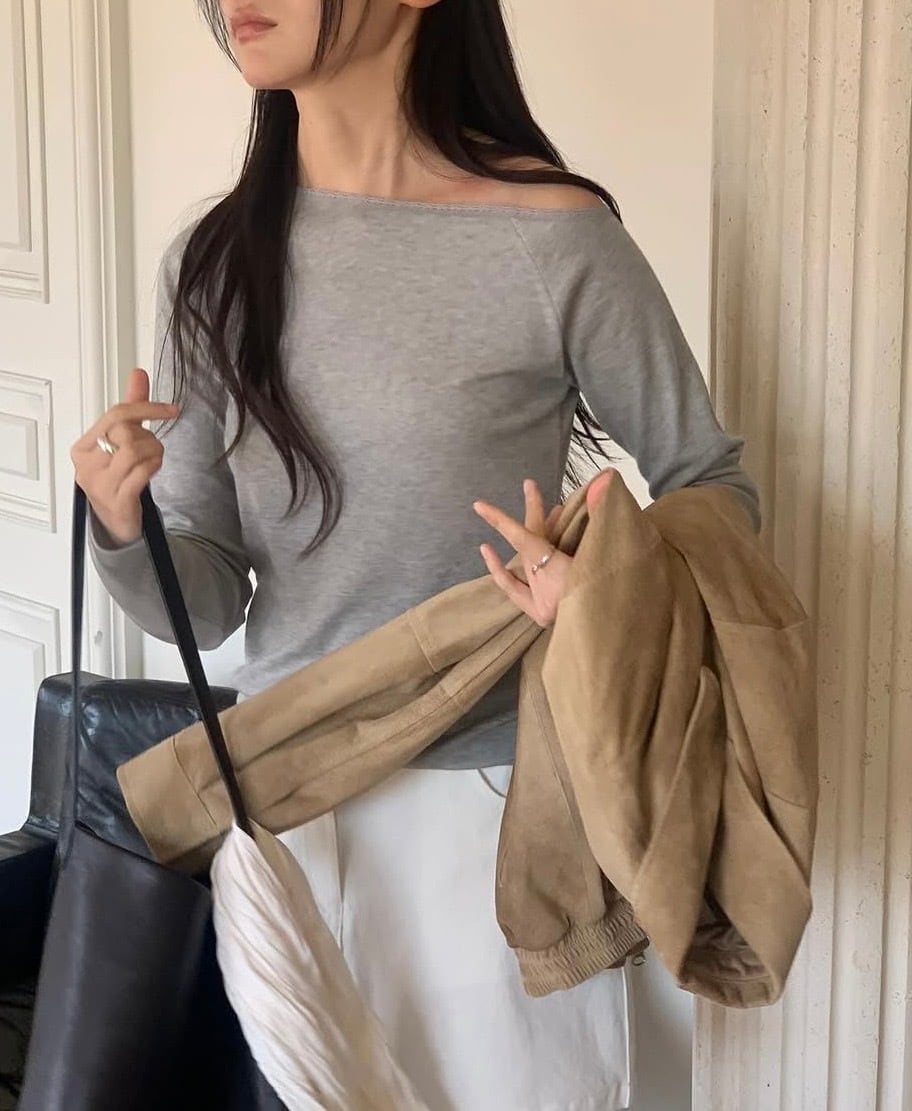 (予約) jinsim / One off shoulder T