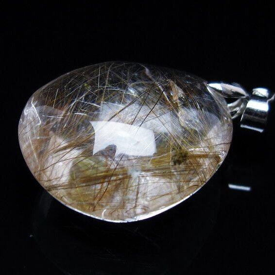 プラチナルチルクォーツ ペンダント 一点物 メール便可 [M便 1/20] 112-13203