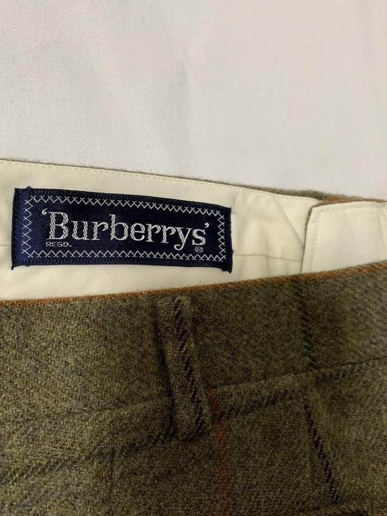 1980~90's Woven Check Design Wool Slacks "Burberrys"