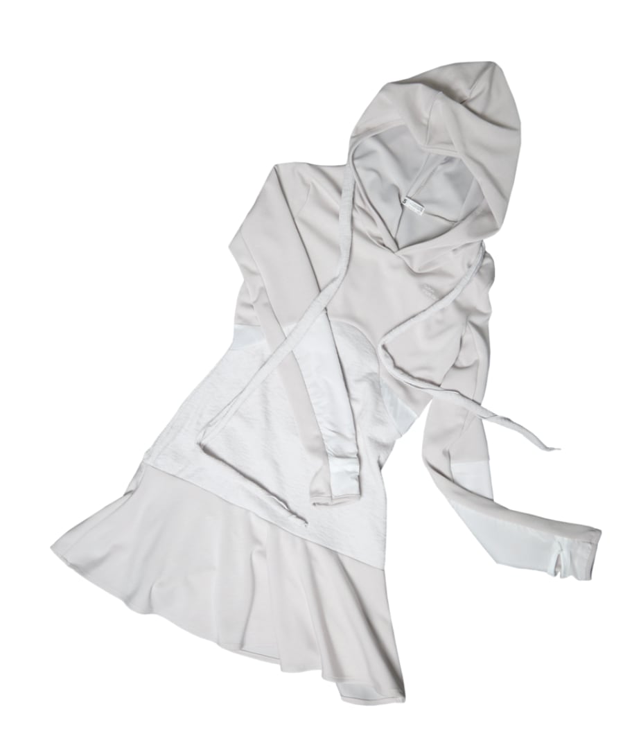 OJOS] Scarf Hoodie One-Piece / Warm Grey 正規品 韓国ブランド 韓国 