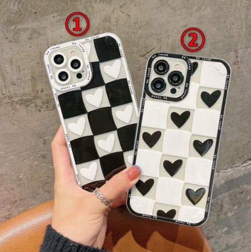 【予約商品】iPhoneケース "heart and block pair case"