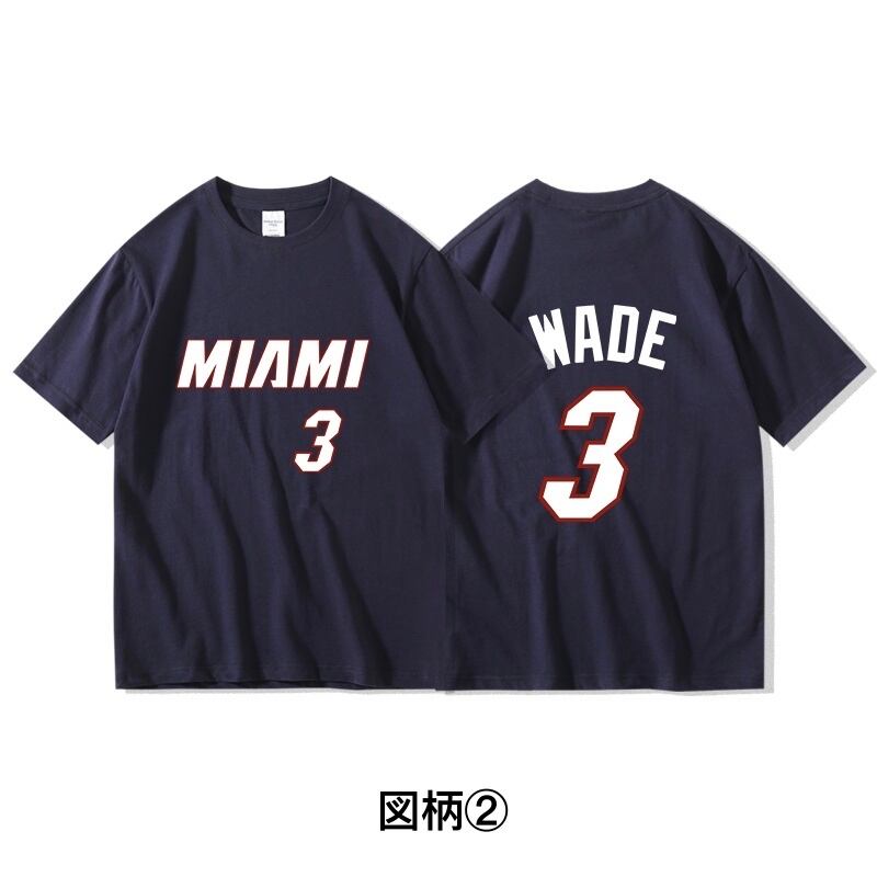 【トップス】MIAMI HEATS バスケットボール半袖Tシャツ 2204251956J