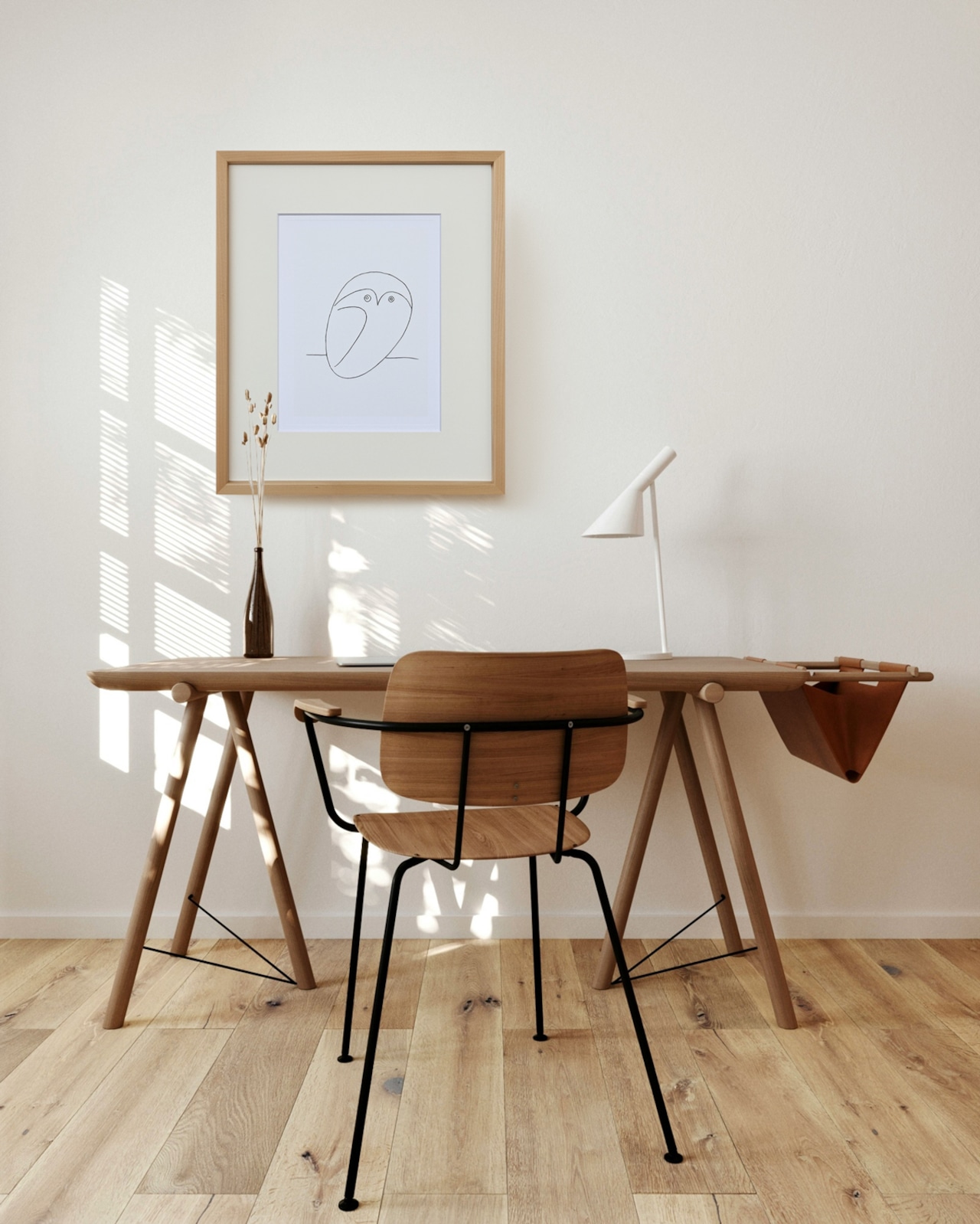 [額縁付き] パブロ・ピカソ「L'autuche（ダチョウ）」ナチュラルフレーム アートポスター 530×630mm AFPP03 - 2