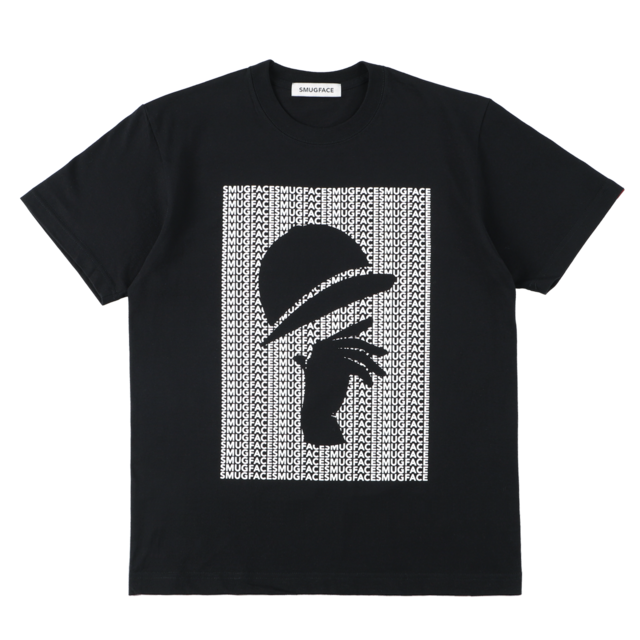 SMUGFACE / オプティカルフェイスロゴ  Tシャツ  BLACK   (SFT-006)
