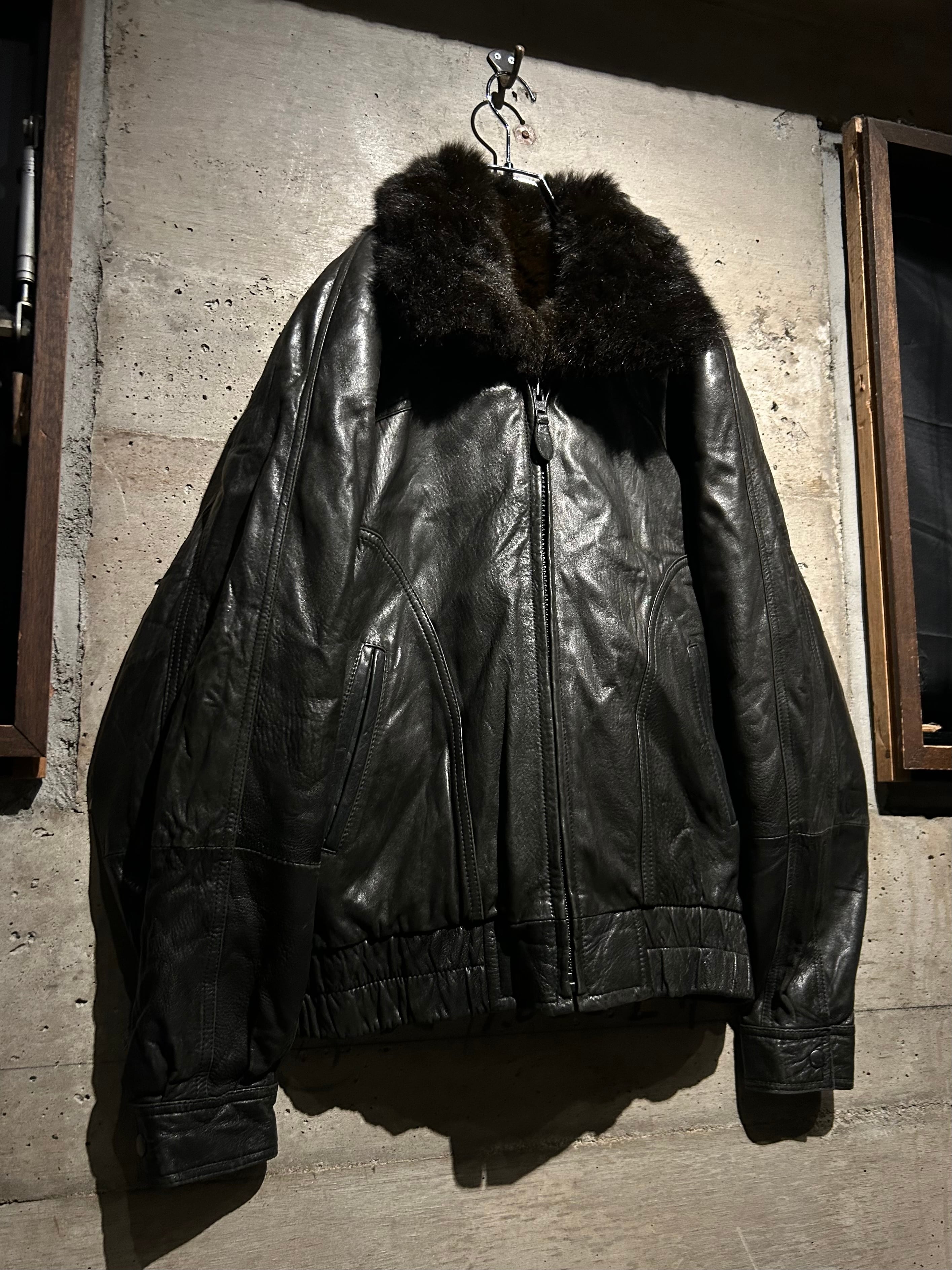 Caka】80's “Neiman Marcus” Detachable Faux Fur Lining Vintage