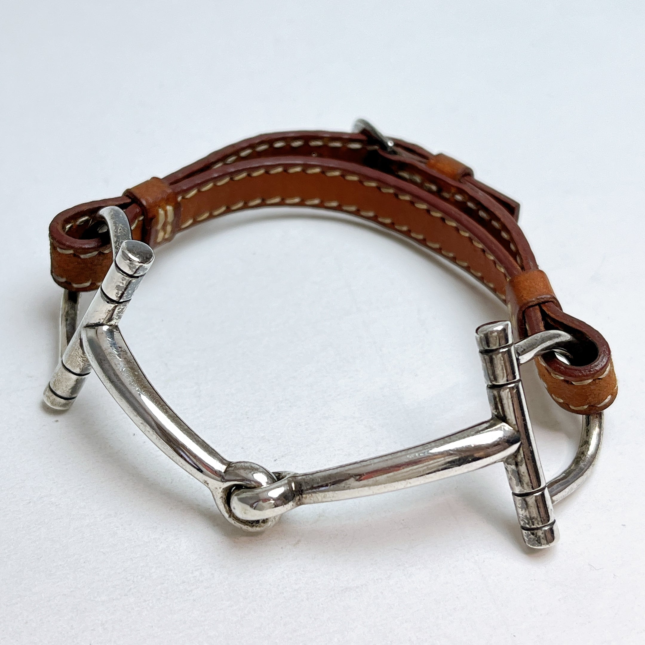 希少 新品未使用 馬革 ハラコ スタッズ ベルト ホワイト 白 レザー 本