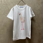 R&D.M.Co-/OLDMAN'S TAILOR フラミンゴ　T shirts Ladies white #5519