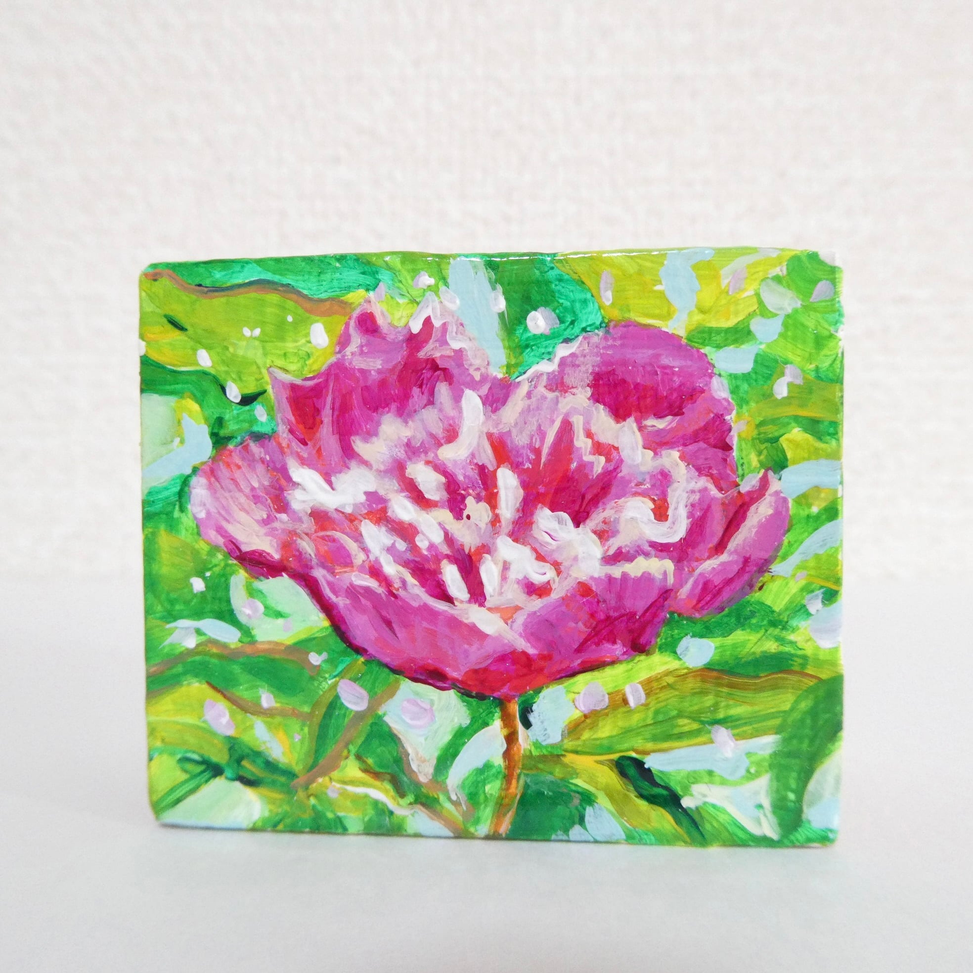 誕生花 1月のツバキ）積める絵画 花つみき （Birth Flower: Camellia