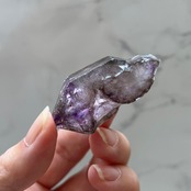 エレスチャルアメジスト2*セイクリッドセブン原石*木製台座付き*天然石インテリア*置き物