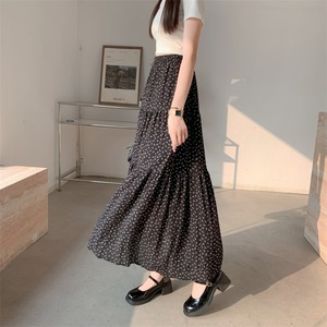 シフォン フラワー ティアード スカート 10212