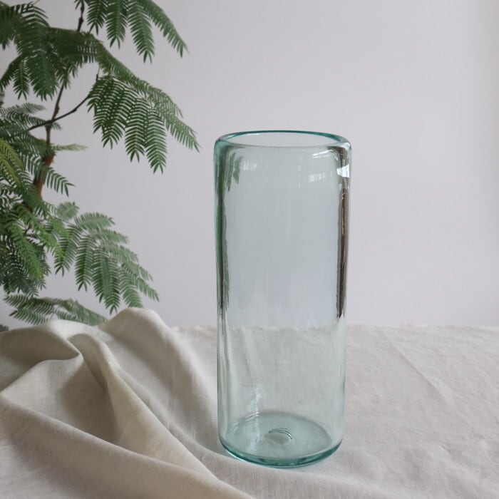 琉球ガラス 奥原硝子製造所 筒花瓶 Ryukyu glass Flower vase #316