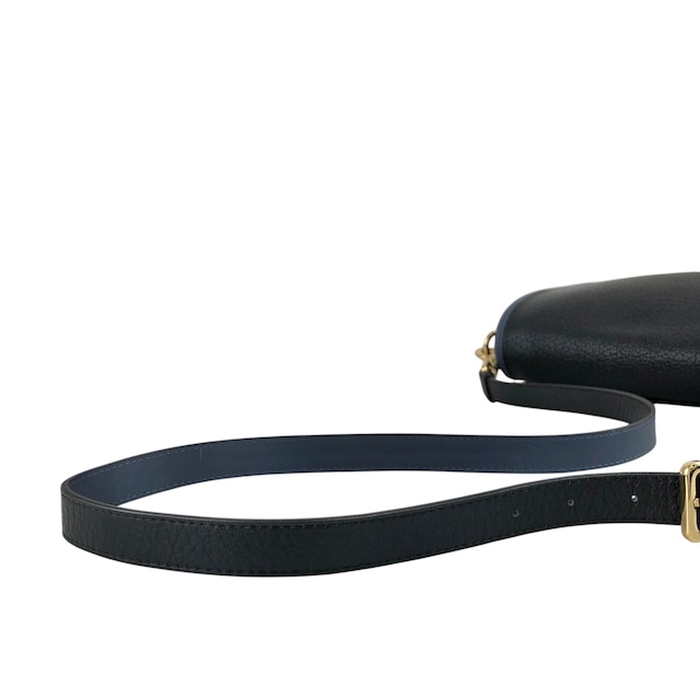 LOEWE ロエベ ショルダーバッグ ネイビー×ブラック アナグラム レザー ロック vintage ヴィンテージ オールド r7bby7