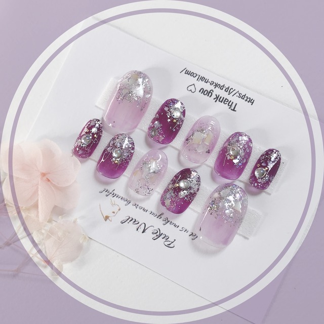 Pukeネイル No 179 ニュアンス ムラサキ シェル 上品 オシャレ 着物 結婚式等 ジェイルネイルチップ ネイルチップ つけ爪 購入ならpuke Nail Pukeネイル No 179 ニュアンス ムラサキ シェル 上品 オシャレ 着物 結婚式等 ジェイルネイルチップ ネイルチップ つけ爪 購入ならpuke Nail