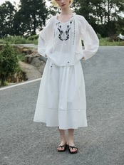 Provençale Frill Waist Skirt F0745