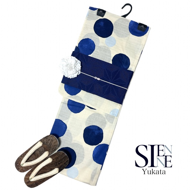 浴衣ジェンヌ 浴衣5点セット 綿 ゆかた 半幅帯 浴衣