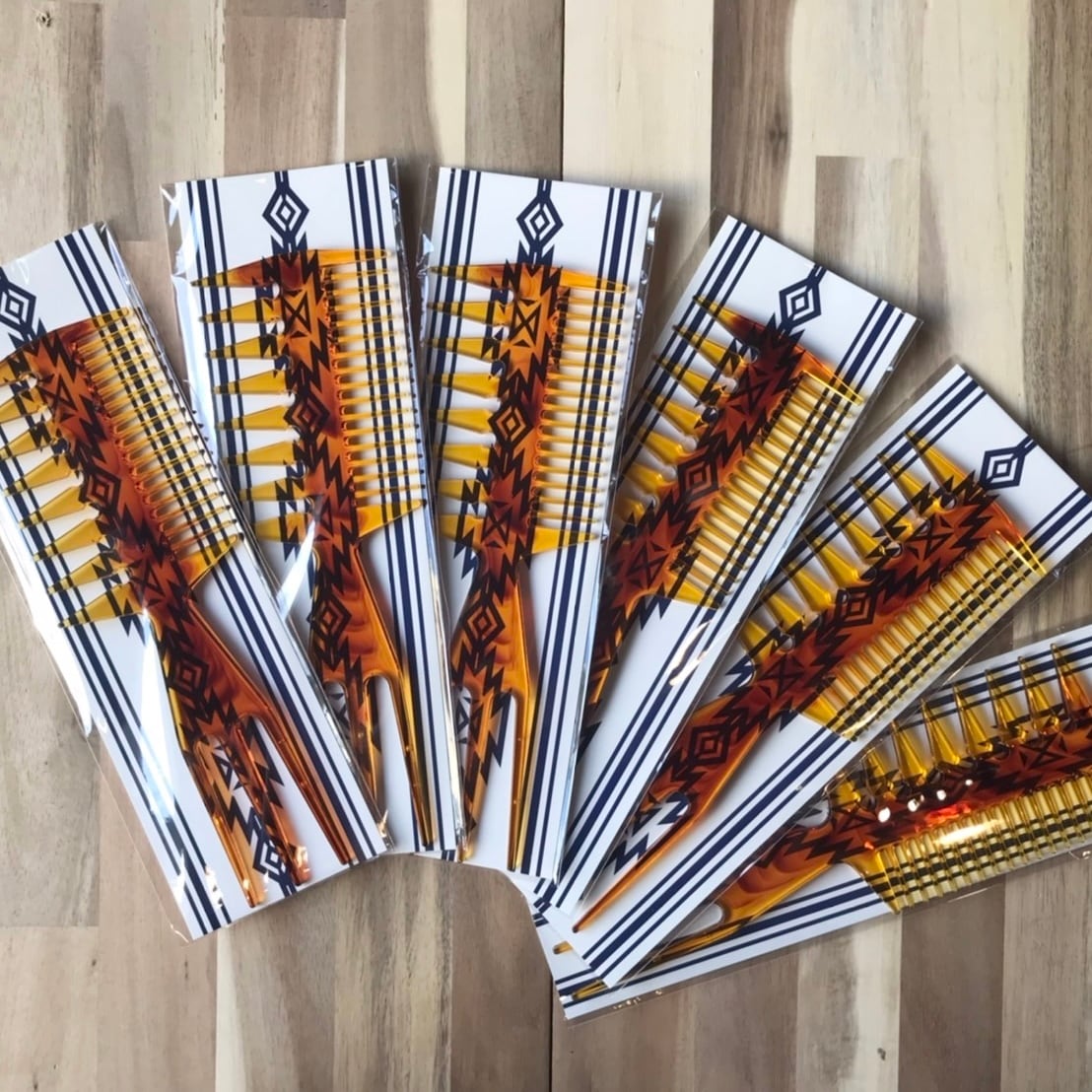 3in1メッシュコーム べっ甲色 ソフト歯・素材やわらかめ | 理容美容