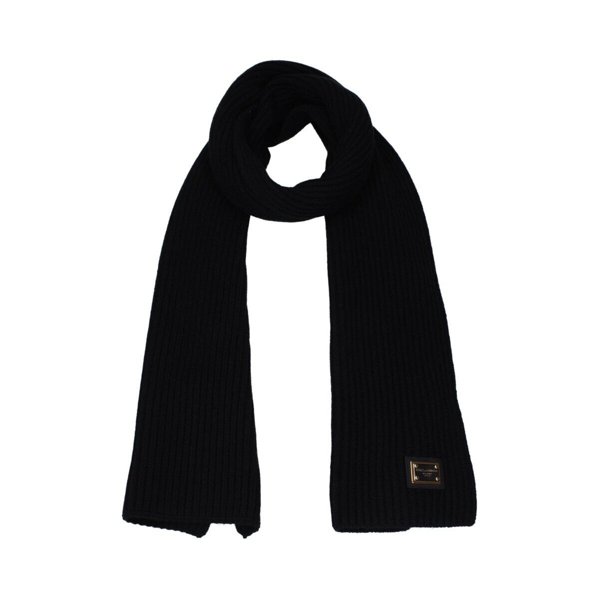 DOLCE&GABBANA ドルチェ&ガッバーナ メンズ スカーフ カシミヤ ブラック