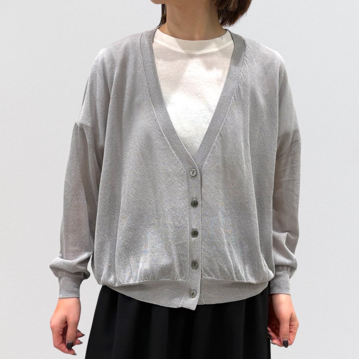 mizuiro ind V neck wide cardigan | CoCo Cuore