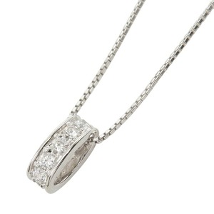 ヴァンドーム青山 K18WG ホワイトゴールド ダイヤモンド ダイヤ0.23ct ダイヤモンド サークル ネックレス ペンダント ネックレス レディース Vendome Aoyama 【中古】