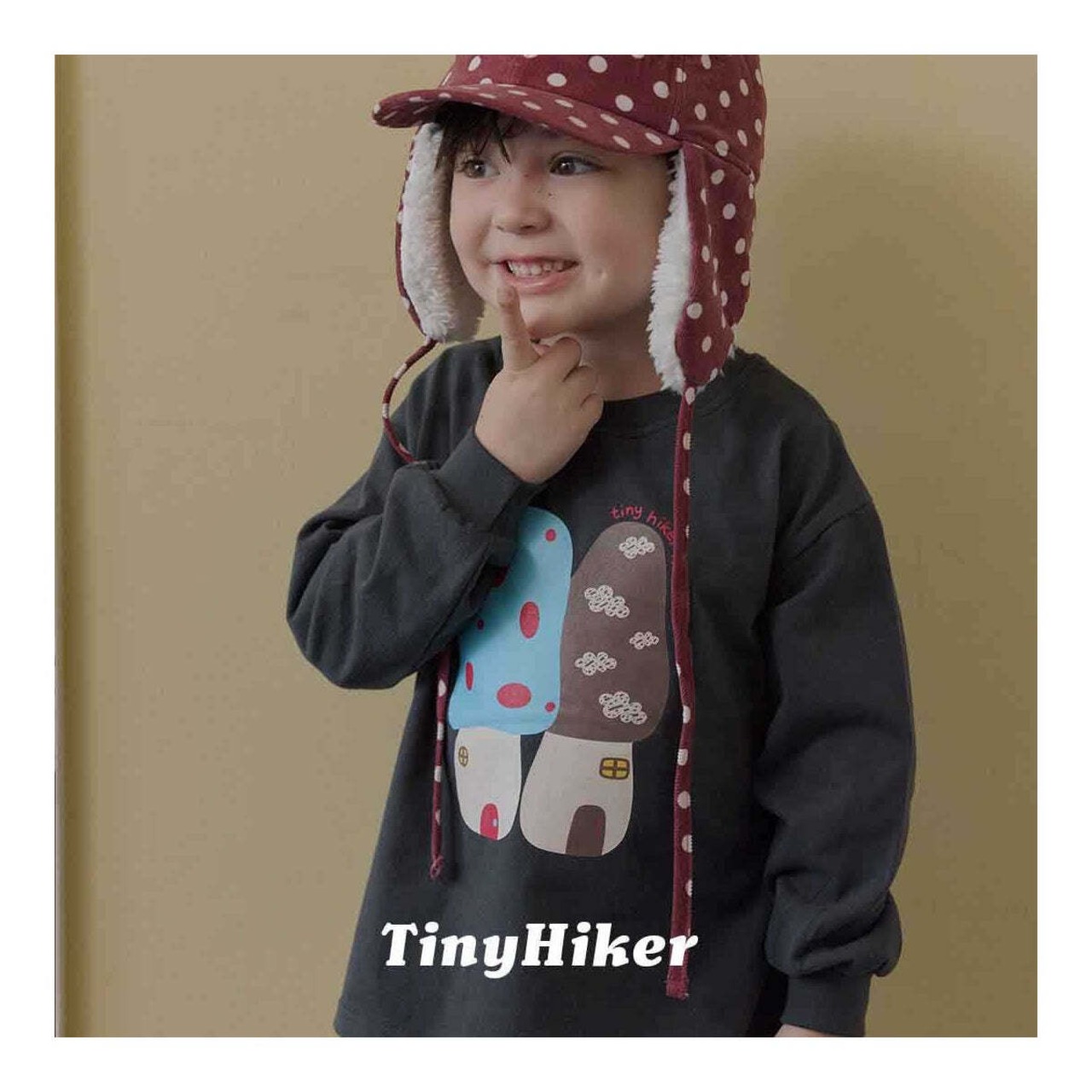 【取寄】Tiny Hiker マッシュルームTシャツ|冬服|韓国子供服