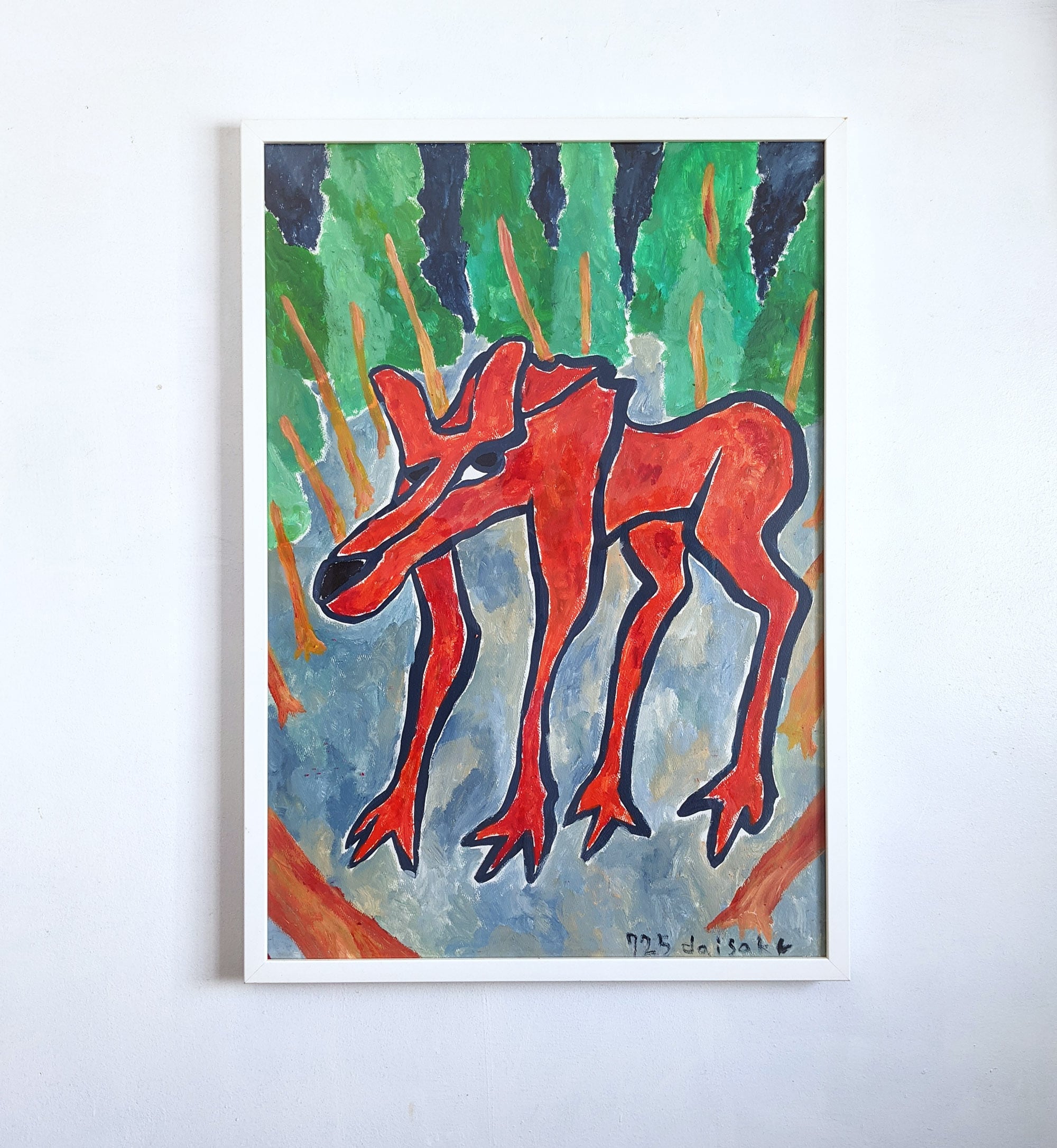 【原画1点物】A wolf in the forest