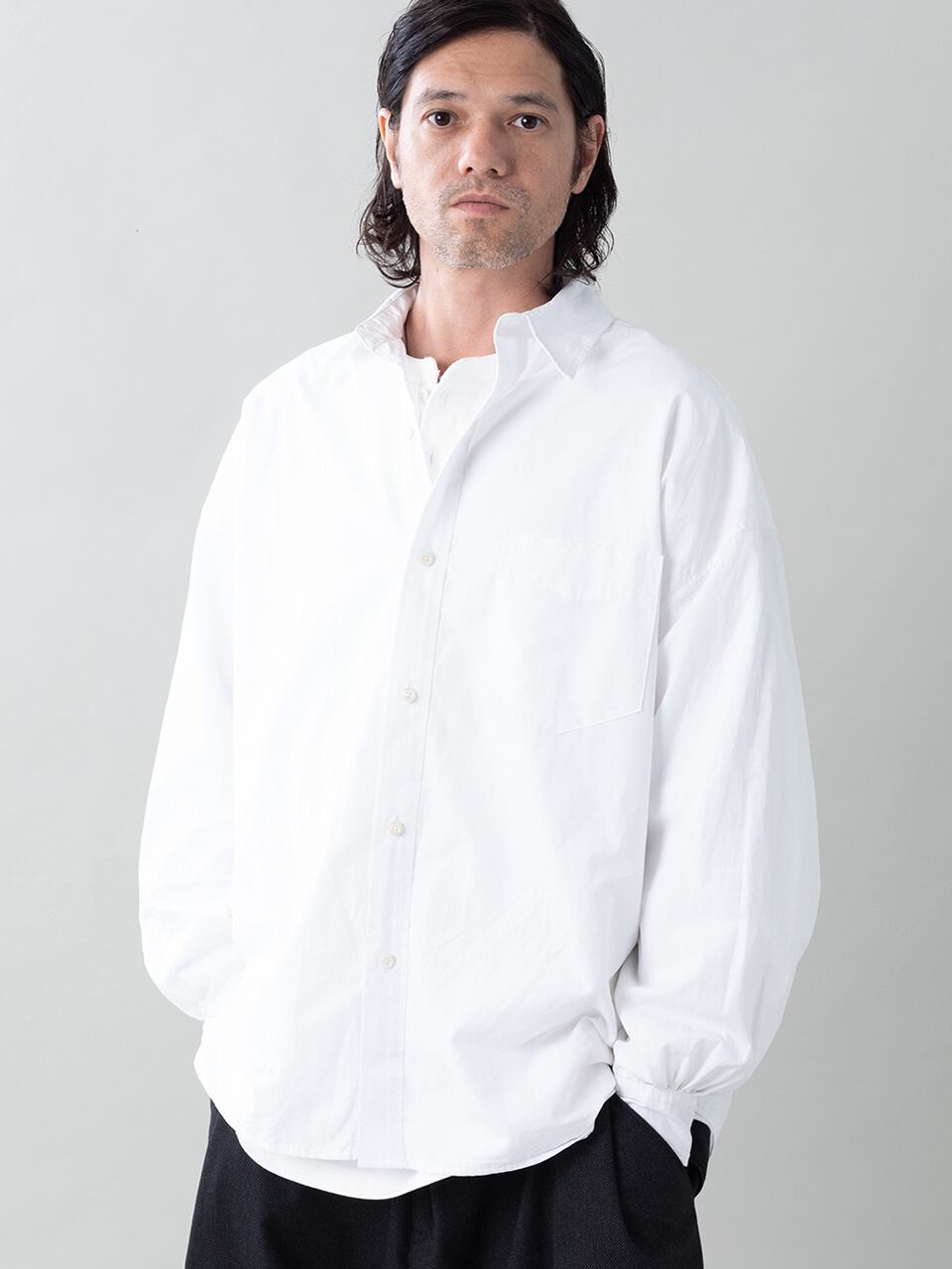 EGO TRIPPING (エゴトリッピング) DRIFT-SHIRTS ワッシャーシャツ / WHITE 616702-00