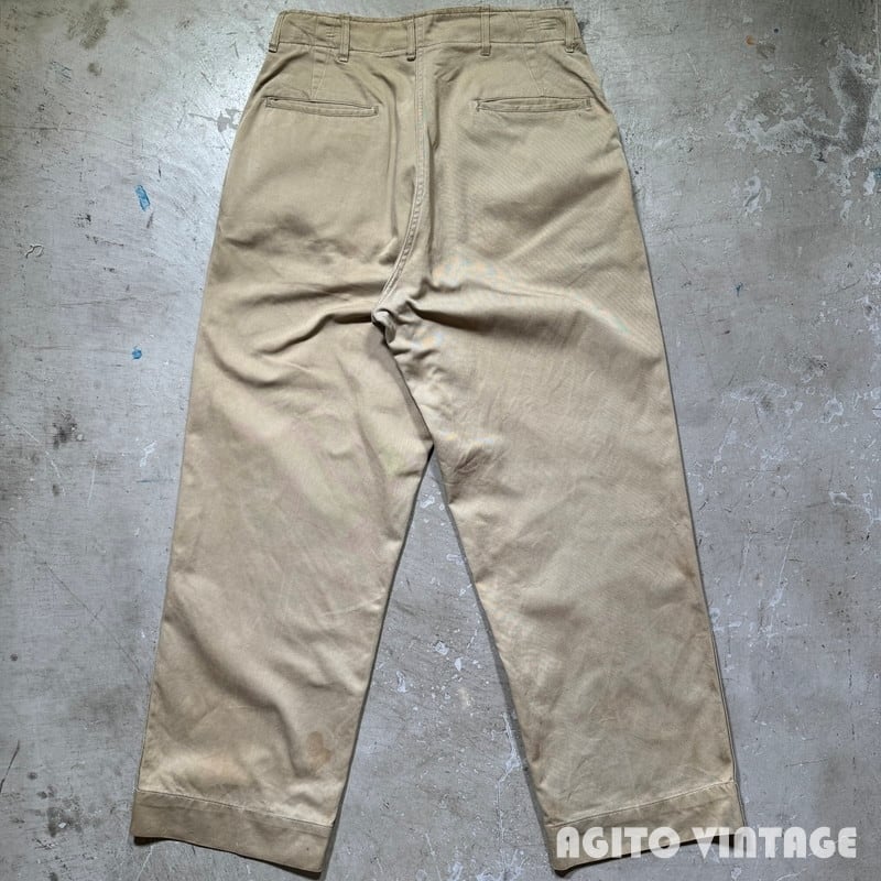 40's U.S.ARMY 45KHAKI チノトラウザーズ 6-254A T.S.LANKFORD&SONS