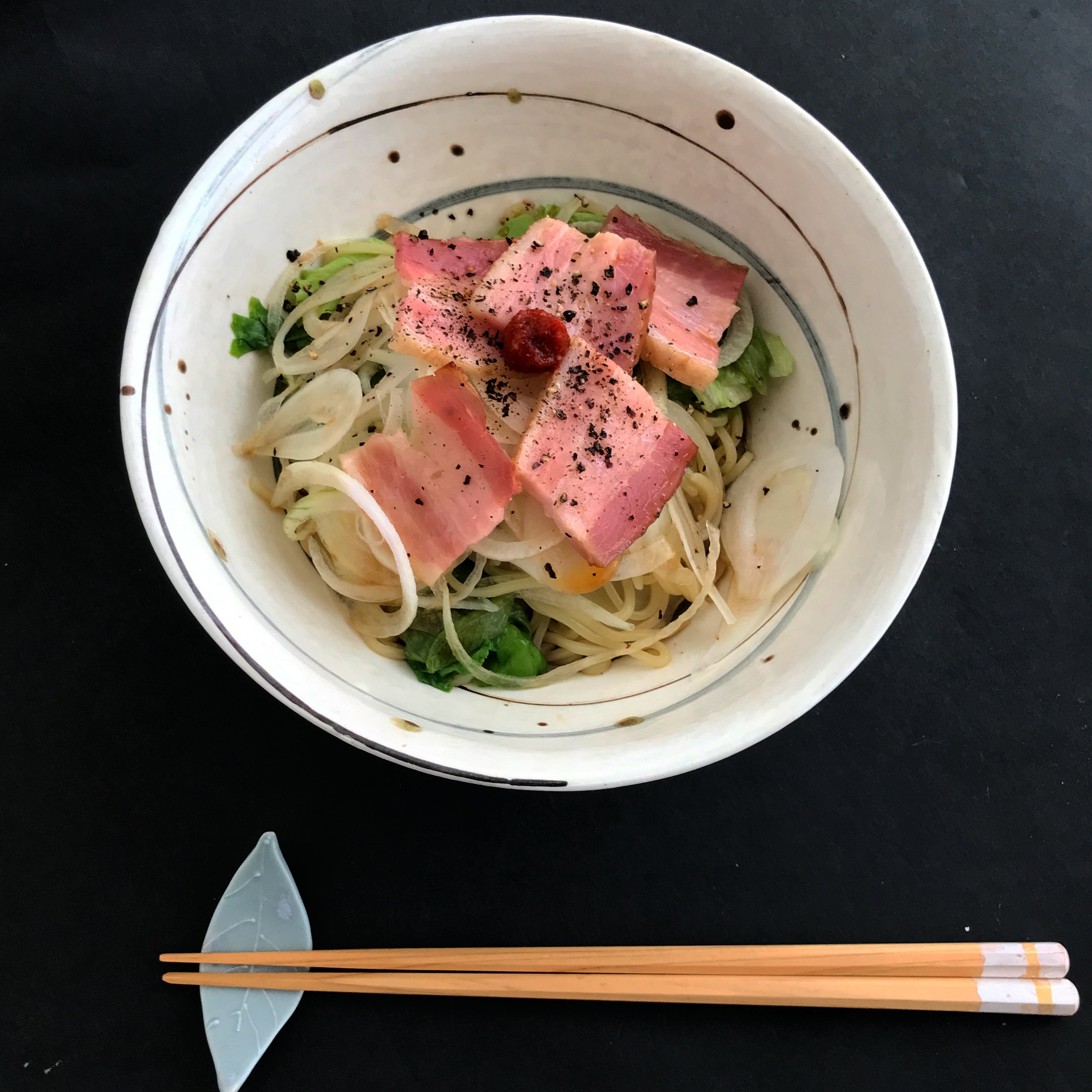 藍釉スパイラル紬bowl