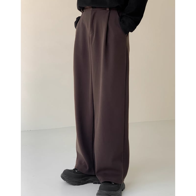 high-waisted wide-leg pants full length mr0309