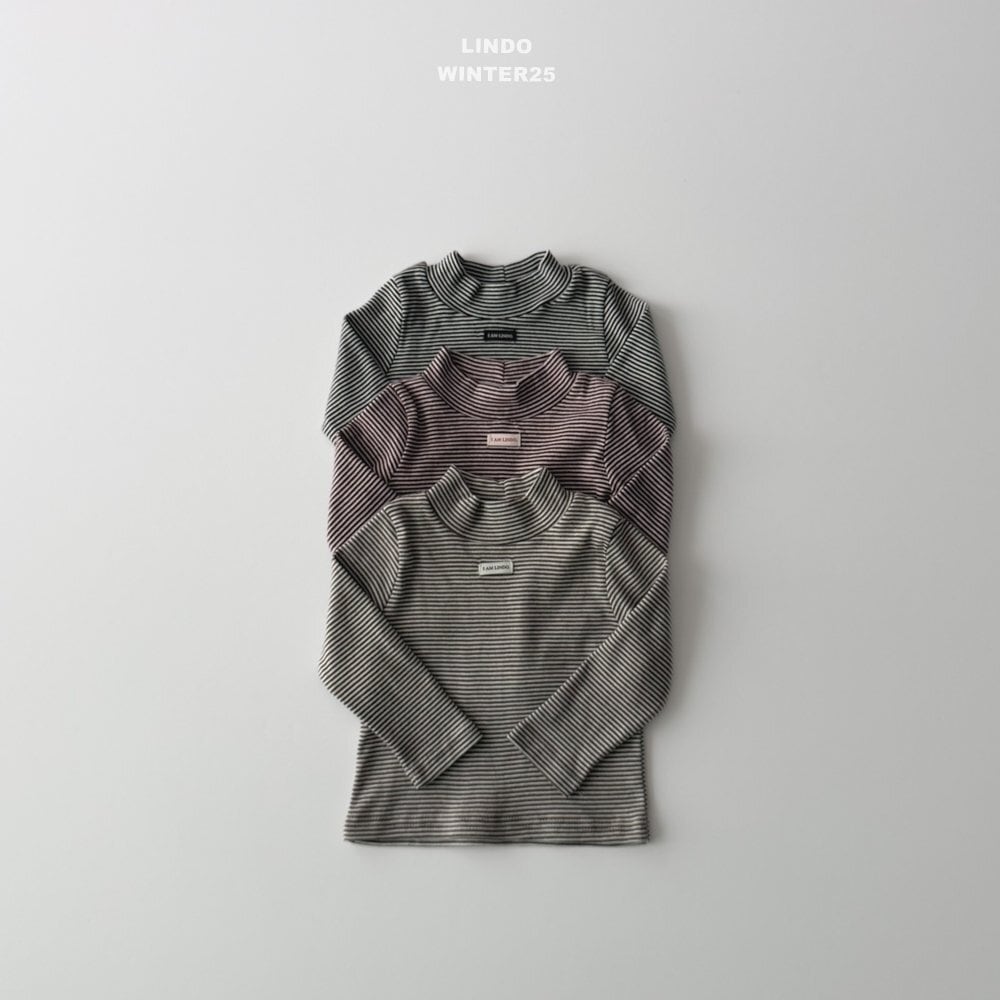 【予約商品】stripe half neck t-shirt