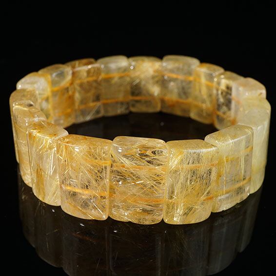 タイチンルチルクォーツ バングル ルチルクォーツ 一点物 111-42319