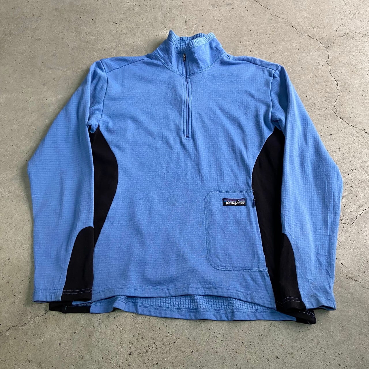 【キャプリーン】パタゴニア　Patagonia　ハーフジップ　USA製　青　S