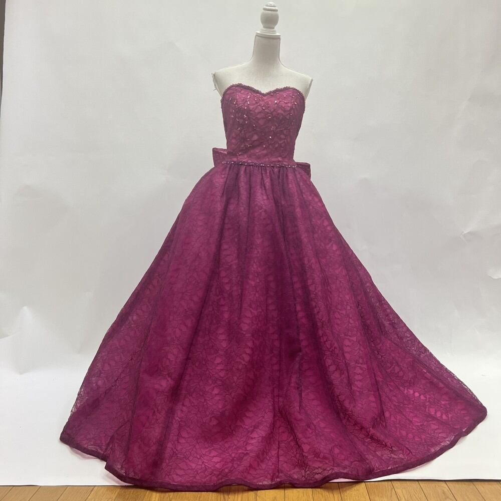 中古 カラードレス プリンセス ピンク 15号 C-369