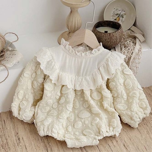 〖 即納 〗autumn collection  ドットシフォンロンパース