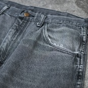 rustler 先染め black denim pants