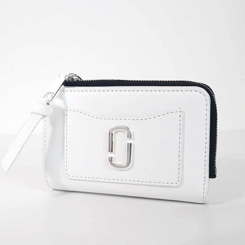 マークジェイコブス MARC JACOBS 財布 二つ折り THE DTM UTILITY SNAPSHOT L字ジップ ホワイト 2F3SMP050S07 100