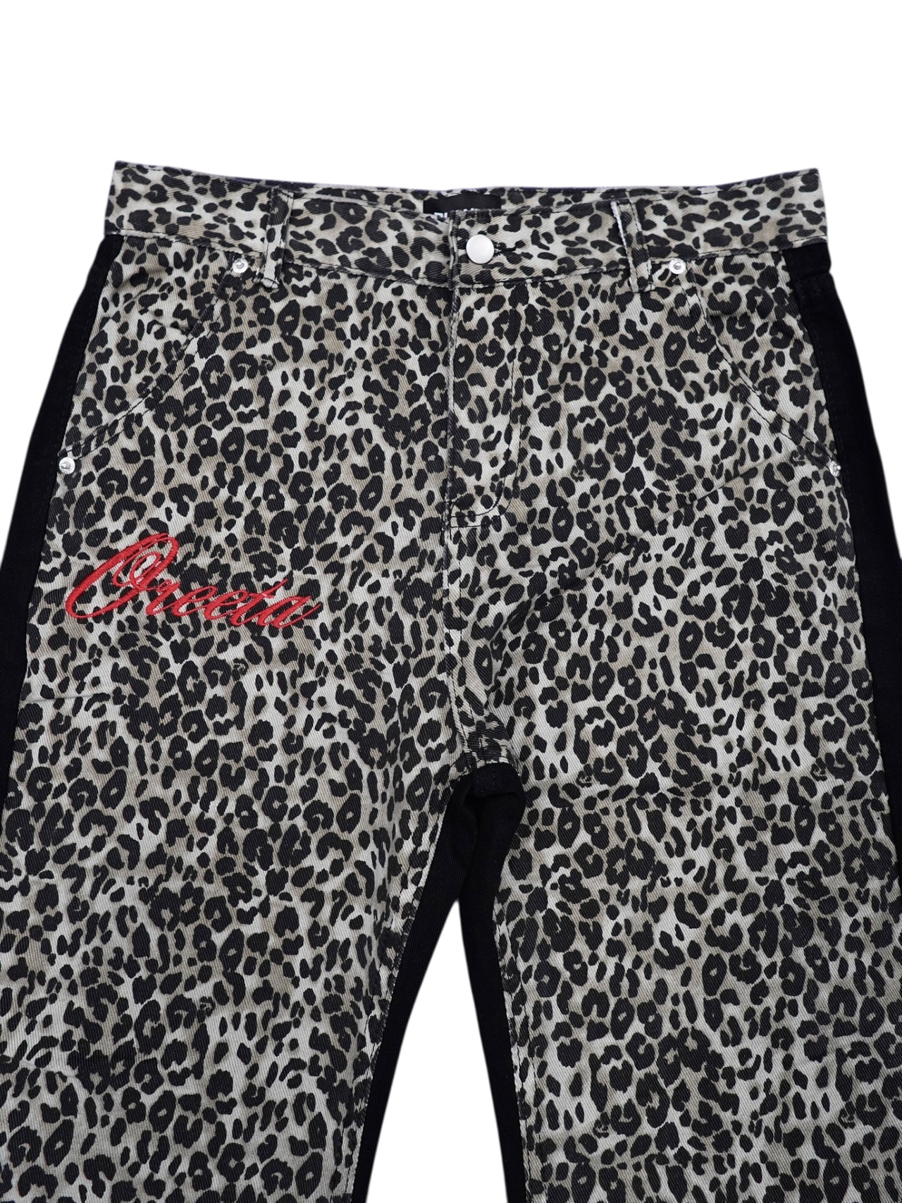 【PLANET STUDIO】Leopard Panel Flare Pants