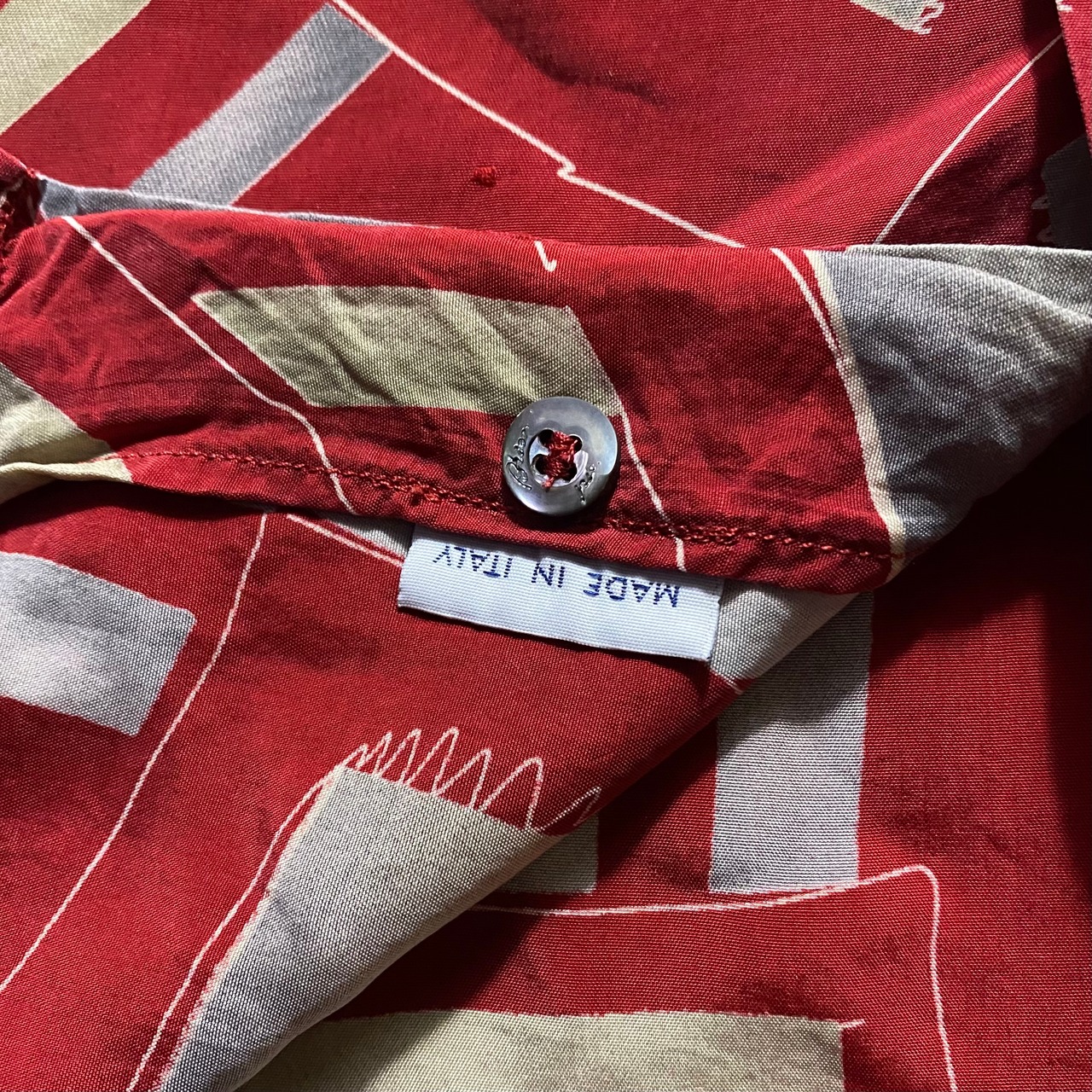 vintage BRIONI rayon S/S shirt