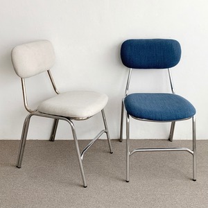 musk fabric steel chair 2colors / ムスク ファブリック スチール チェア カフェ 椅子 北欧 韓国インテリア雑貨 家具