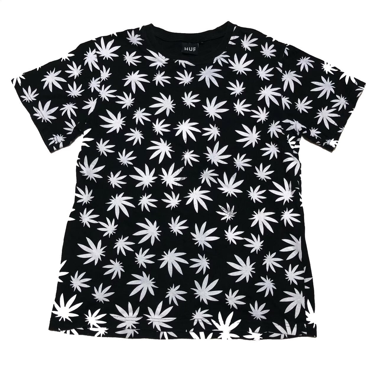 HUF ハフ マリファナ ガンジャ 総柄 プリント Tシャツ ストリート 古着