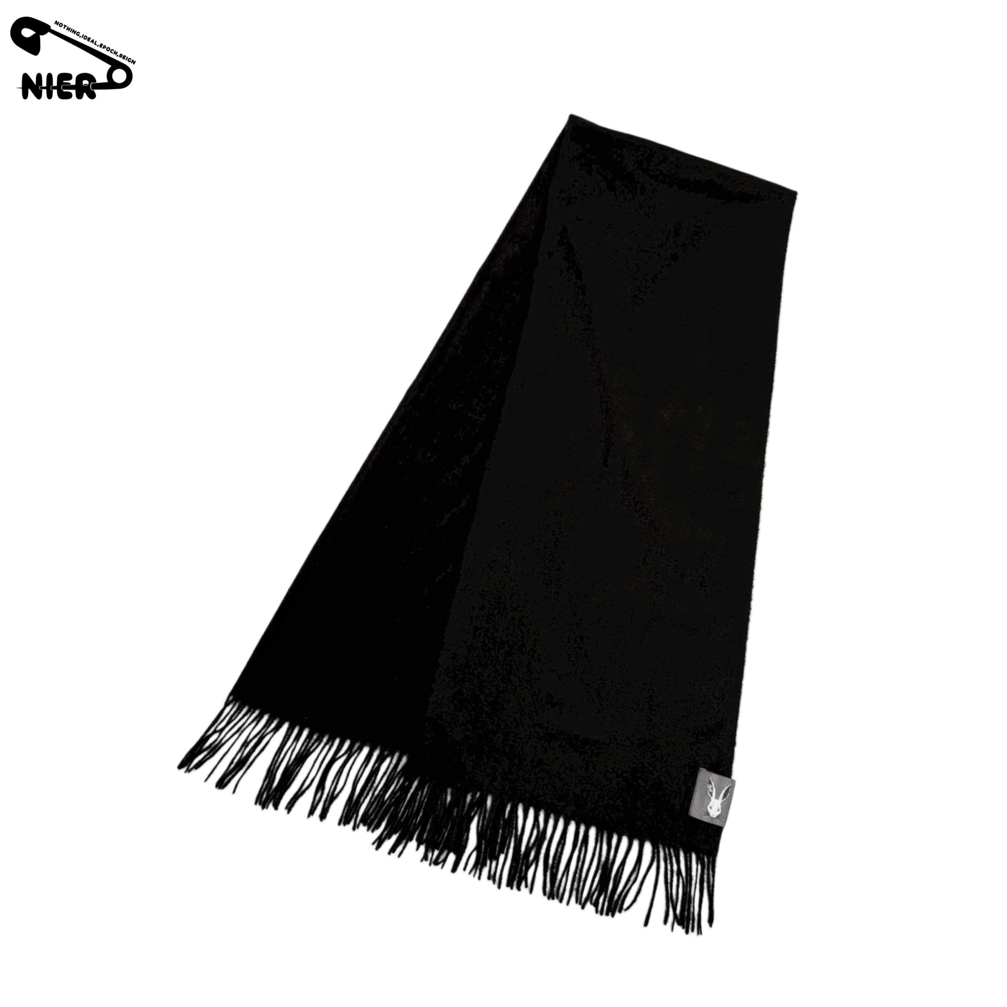両面タグデザイン 大判ストール［BLACK］ | NIER CLOTHING