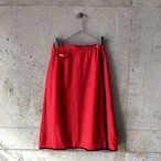 red wool skirt