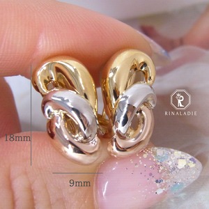 〜K18ゴールドプラチナ遺跡に眠る三色の調べ【カルテットイヤリング】〜