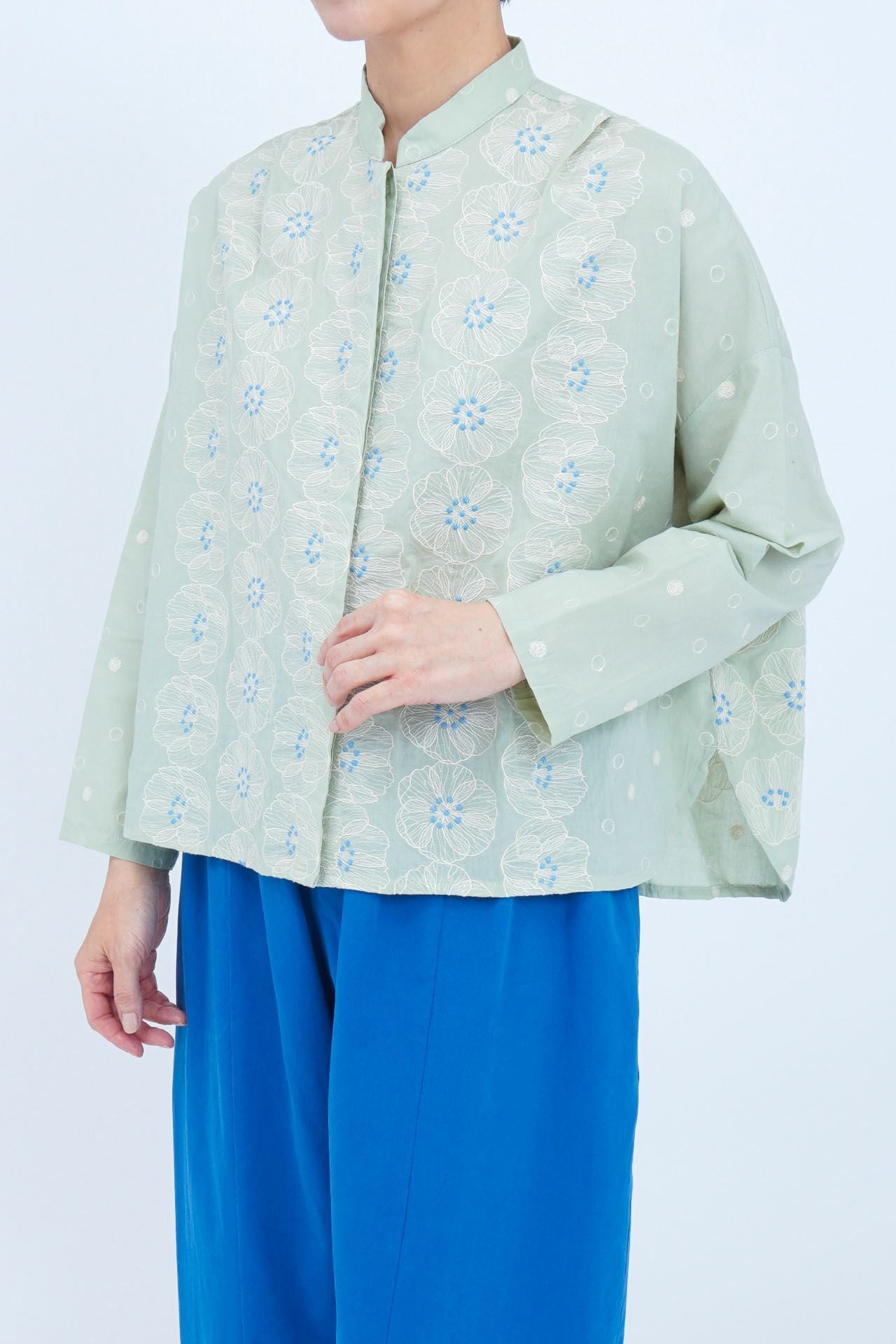 marble SUD(マーブルシュッド) サンカヨウ マオカラーShirt | lebell