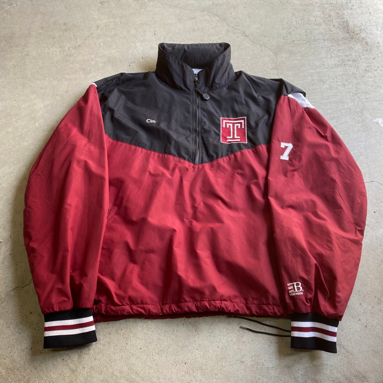 90年代 BOATHOUSE カレッジチーム TEMPLE RUGBY ナイロンジャケット 